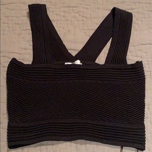 Black LF knit crop top